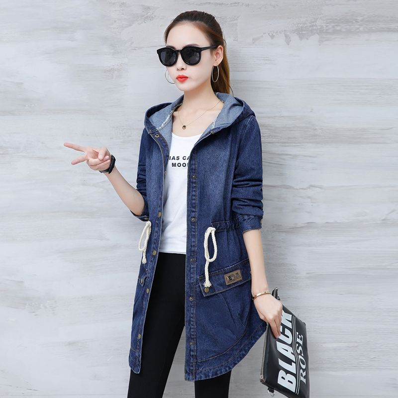 casaco jeans comprido