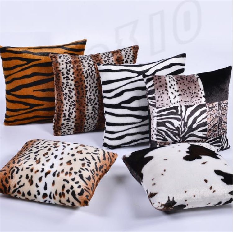 Hot High Quality Home Leopard Pillow Case Plush Pillow Cases