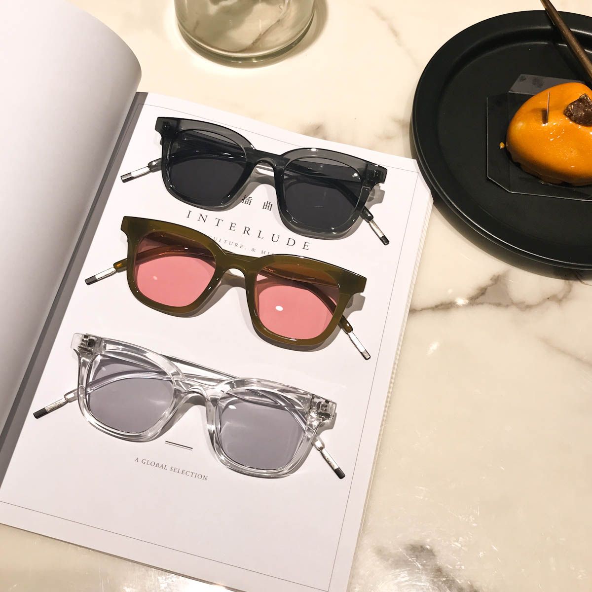 2018 Gafas de sol Marco gafas pequeñas Lentes transparentes transparentes Gafas de sol