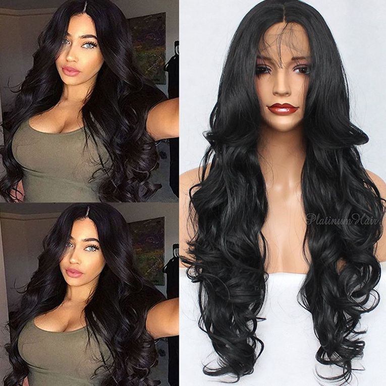 Synthetic Lace Front Wig Long Body Wave Beauty Synthetic Cheap