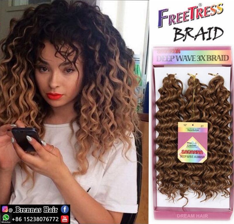 2020 Savana Curly Crochet Hair Pack Synthetic Freetress Box Maley