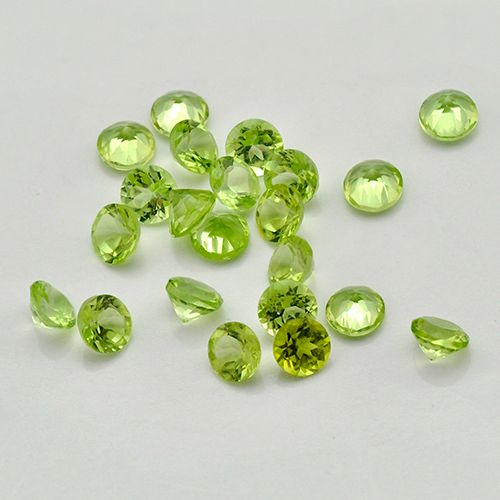 Loose Gemstone Natural Peridot Lot 90.50 ct//24 Pcs