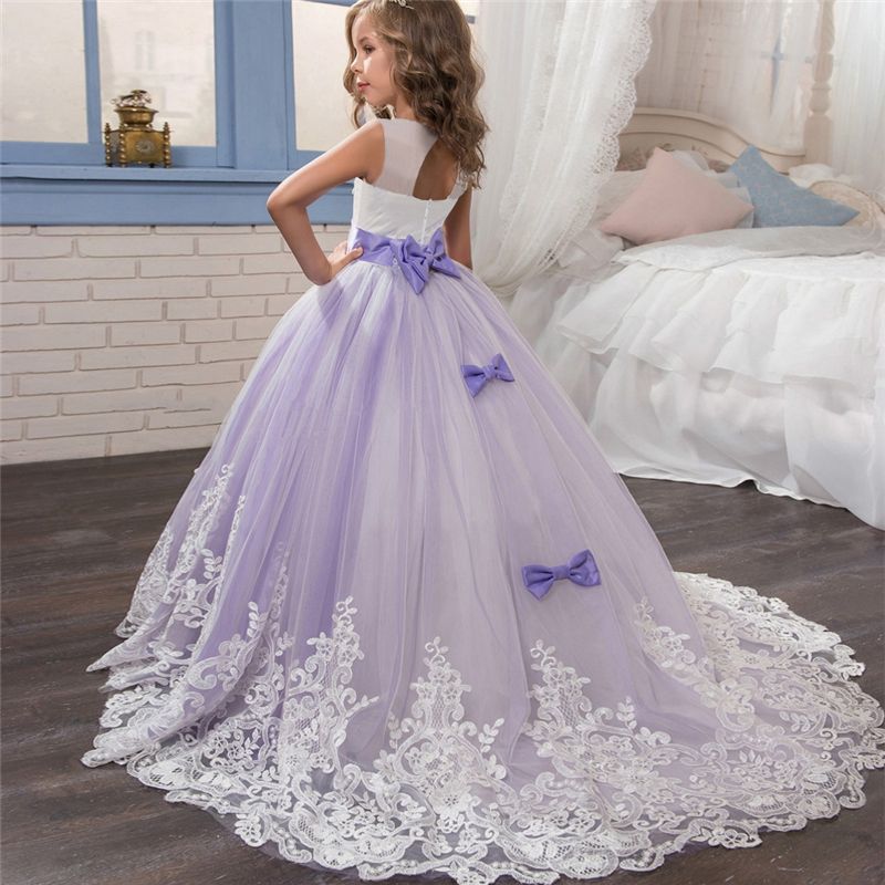 Acheter Enfants Filles Fleur Robes De Dentelle Princesse De