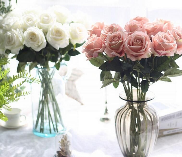 Acheter Décoration De Mariage Rose Fleurs Artificielles Date Romantique Partie Envoi Roses Bouquet De Fleurs En Soie Ga54 De 2513 Du Yuanjiu168