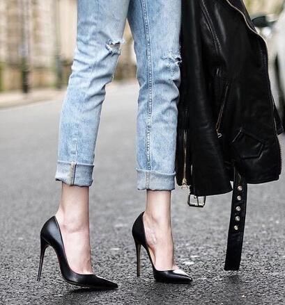 2018 Nieuwe Stijl Vrouwen Schoenen Hoge Hakken Lederen Pumps Vrouwen Mode  Puntige Teen Dunne Hak 12cm Uit China Kleding Schoenen Verkoper  Partyshoesqueen |DHgate