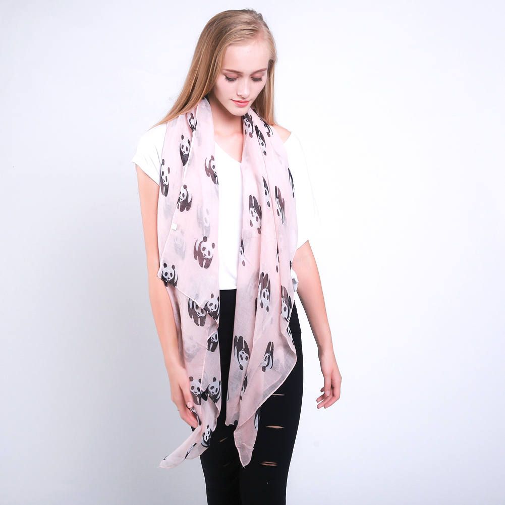 Panda Bear Animal Scarf Womens Wrap Shawl Scarves