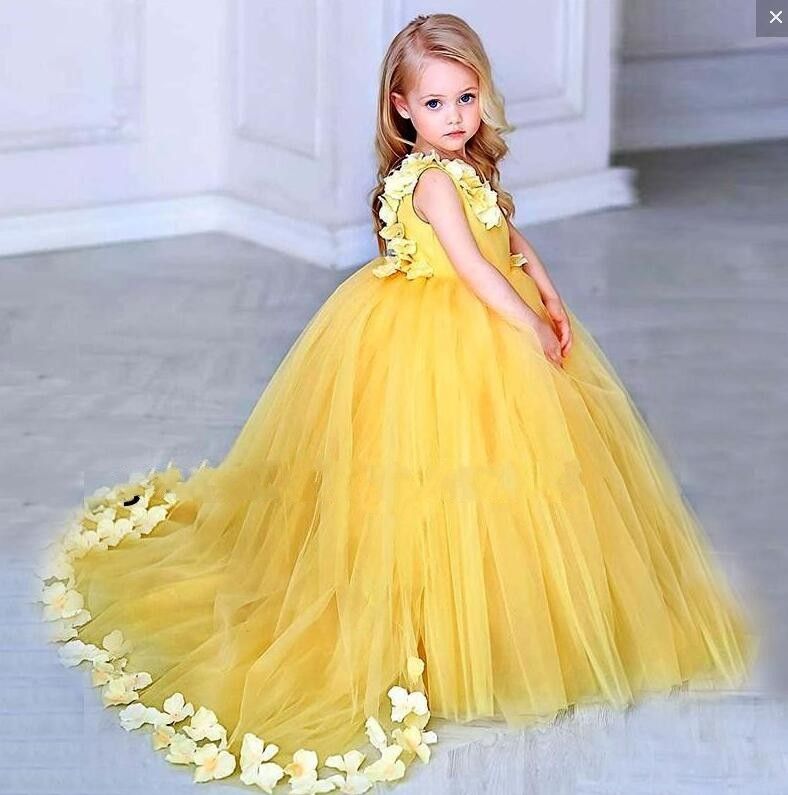 yellow gown for kids