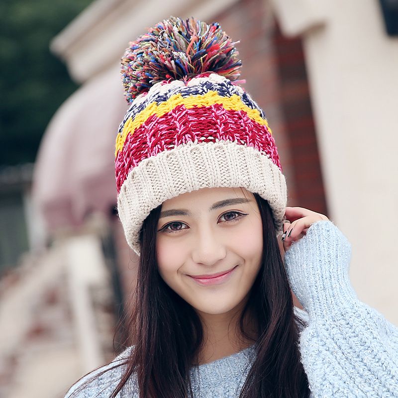 ladies large bobble hat