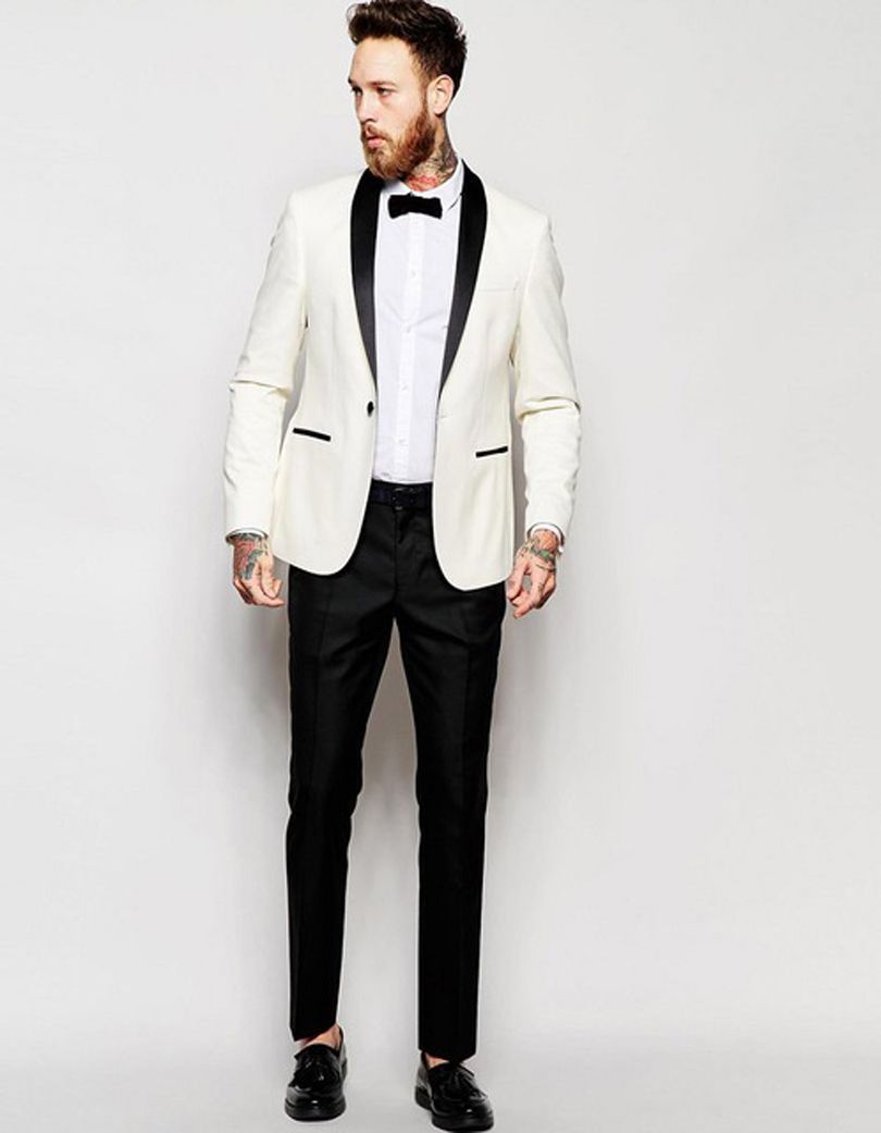 veste costume blanche