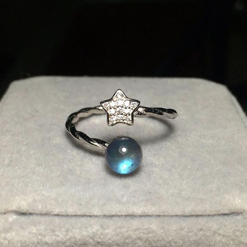 925 Plata de Ley Labradorita Piedras Preciosas Joyería Pulsera Ajustable
