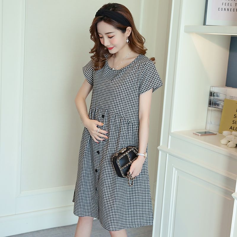 Vestido De Maternidad De Moda De Verano Negro Pequeño A Cuadros De Ropa De Algodón Para Mujeres Embarazadas Ropa De Embarazo Suelta Al Por Mayor De 16,54 € | DHgate Vestido De Maternidad De Moda De Verano Negro Pequeño A Cuadros De Ropa De Algodón Para Mujeres Embarazadas Ropa De Embarazo Suelta Al Por Mayor De 16,54 € | DHgate