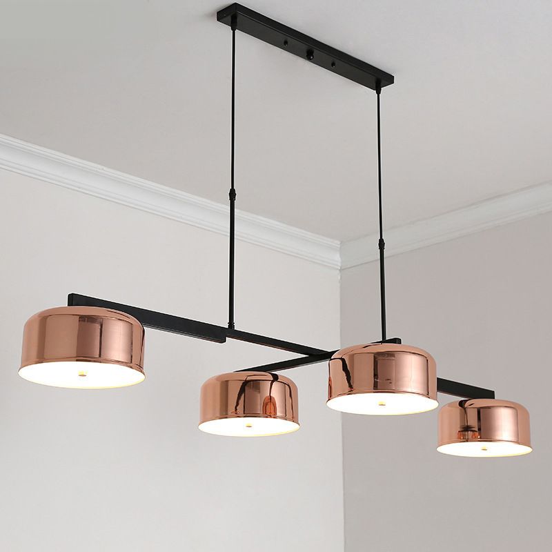 Modern Loft Industrial Chandeliers Rose Gold Hanging Light Dining Bedroom Kitchen Retro Luminaire Suspendu Led Chandelier Lamps Track Lighting Pendant