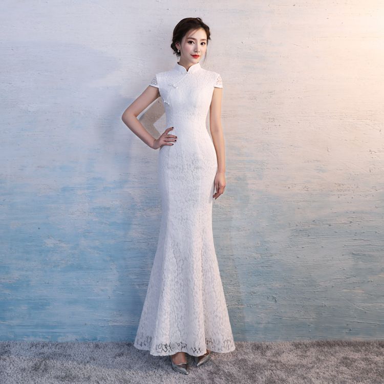 chinese white wedding dress
