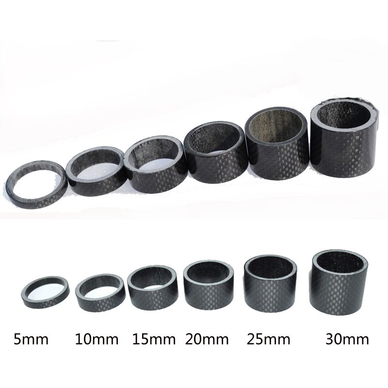 11PCS Stem Washers Carbon 6 Sizes Headset Spacers 1-1/8" MTB Bike Bicycle Fork 