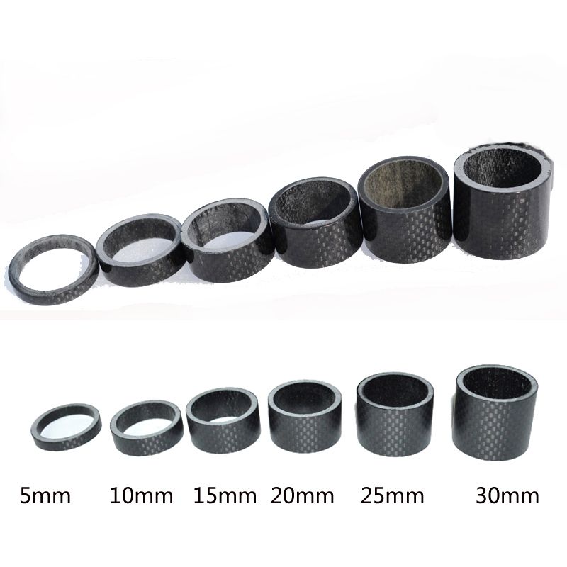 Bicycle Spacer Carbon 10mm Blue 1 Piece 1 1/8 inch A-Head Bicycle Spacer Carbon 10mm Blue 1 Piece 1 1/8 inch A-Head