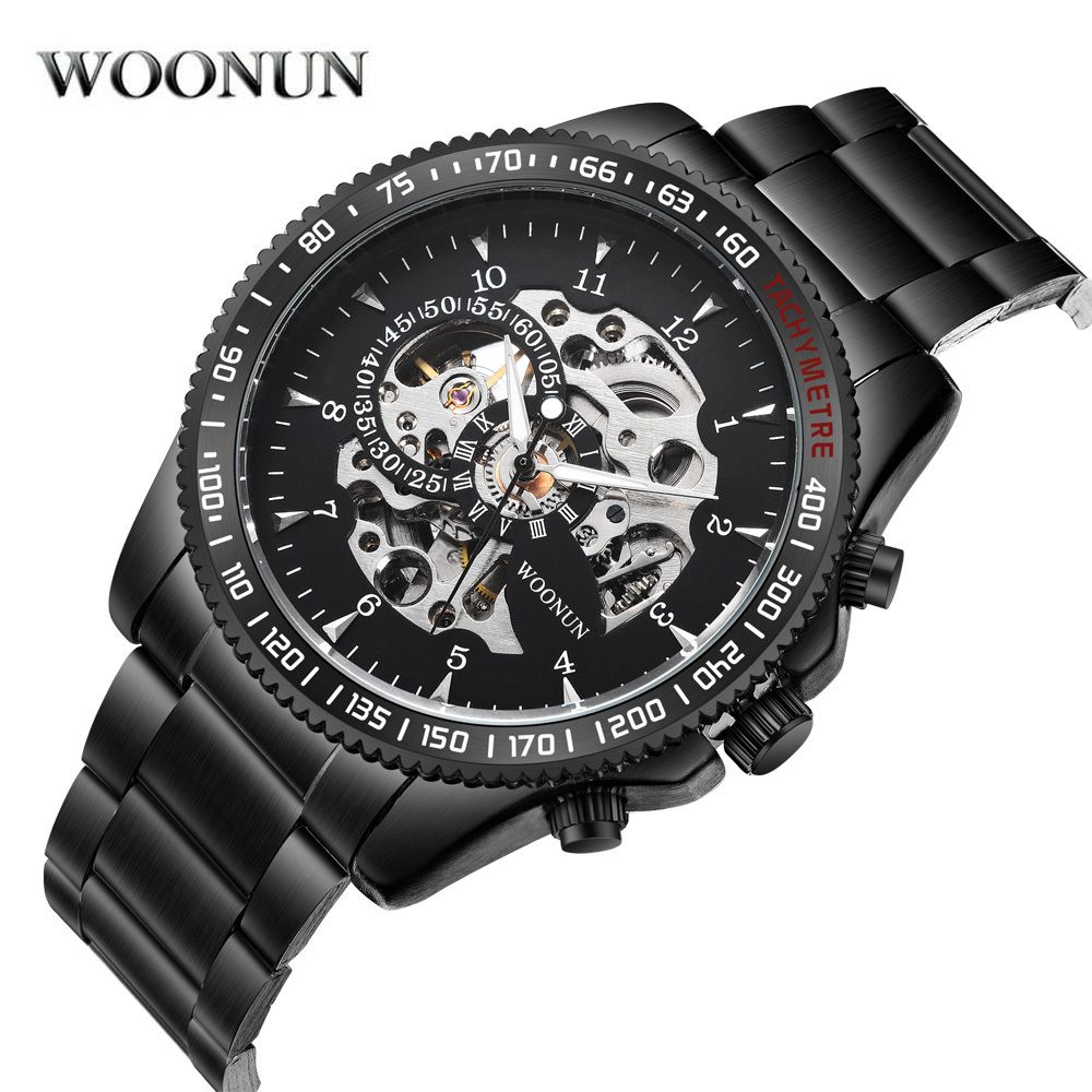 black metal wrist watch for mens