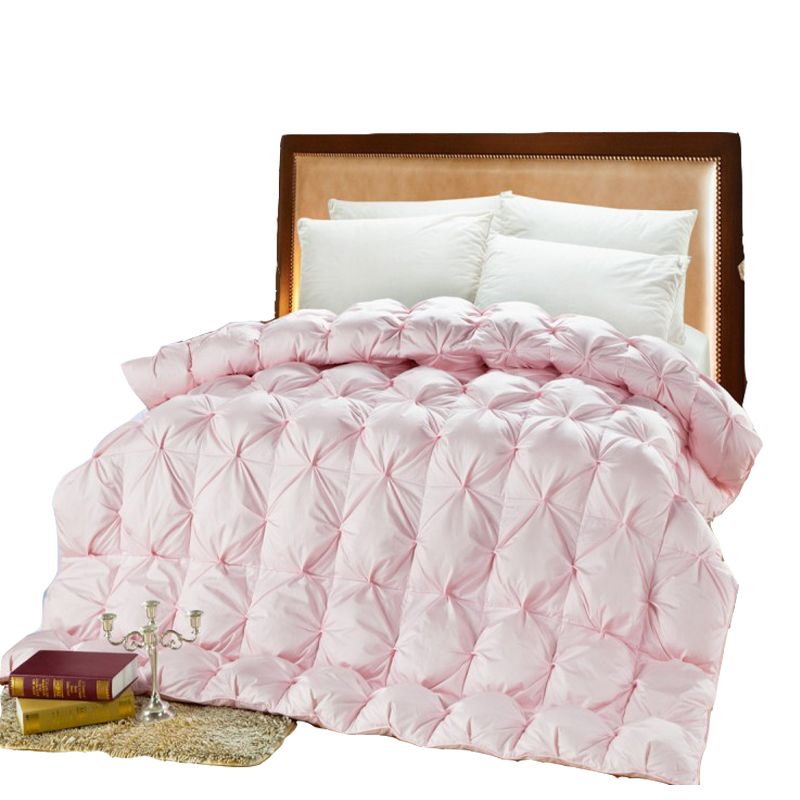 2020 Double Bed Down Comforter Pink White Duck Feather Thick Quilt