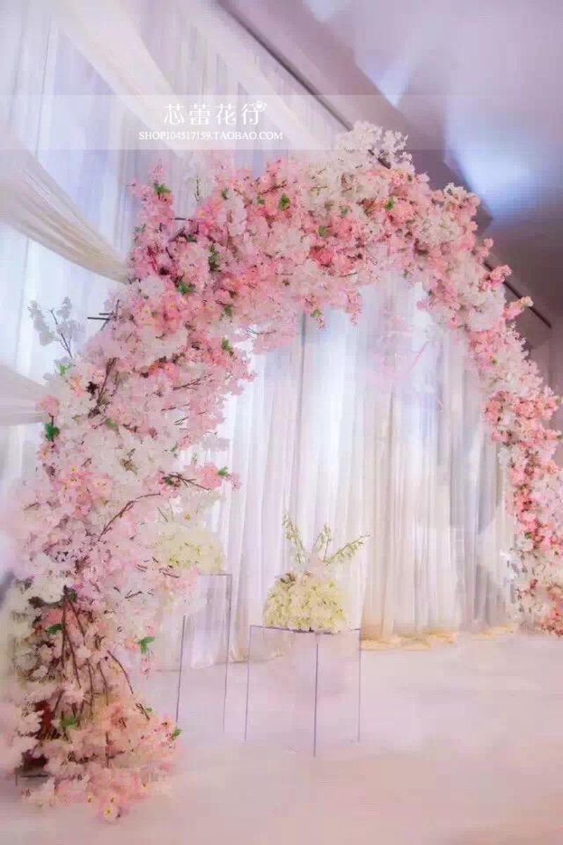 Wedding Cherry Blossoms Elegant Artificial Silk Flower Wisteria