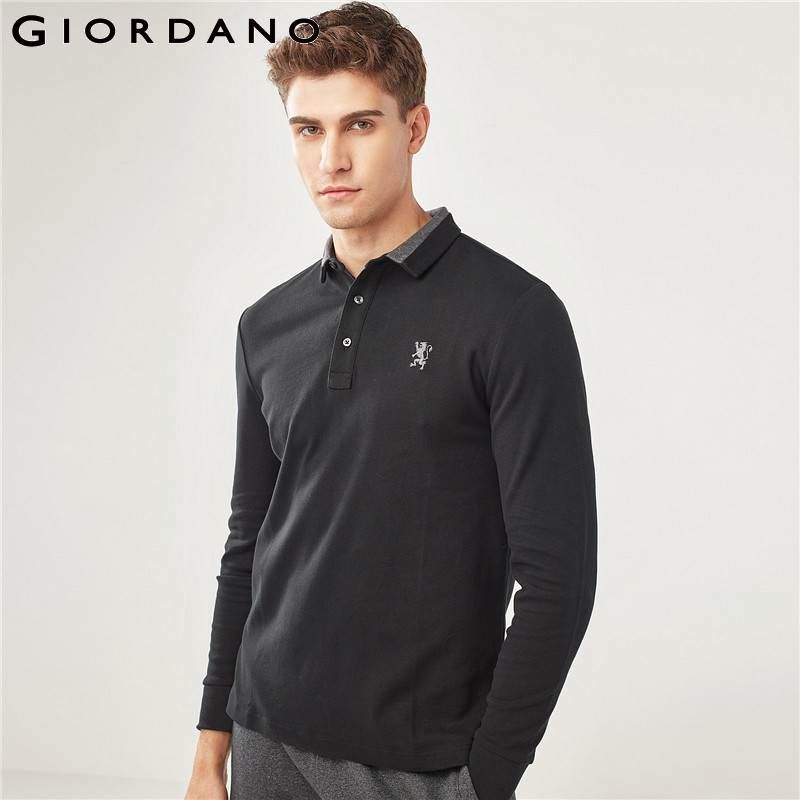 giordano long sleeve polo