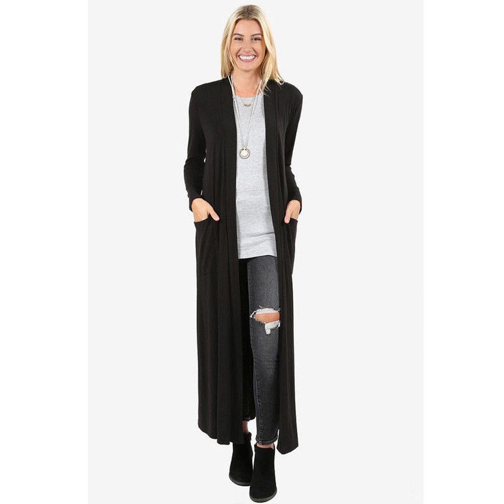 maxi length sweater coat