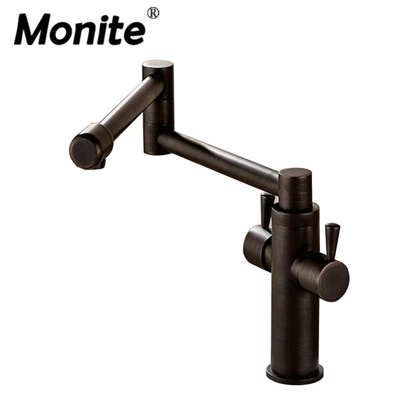 2020 Oil Rubbed Bronze Kitchen Faucet 360 Rotatable Swivel