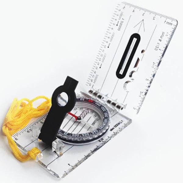 Compass Scale Ruler Handheld for Camping/Hiking