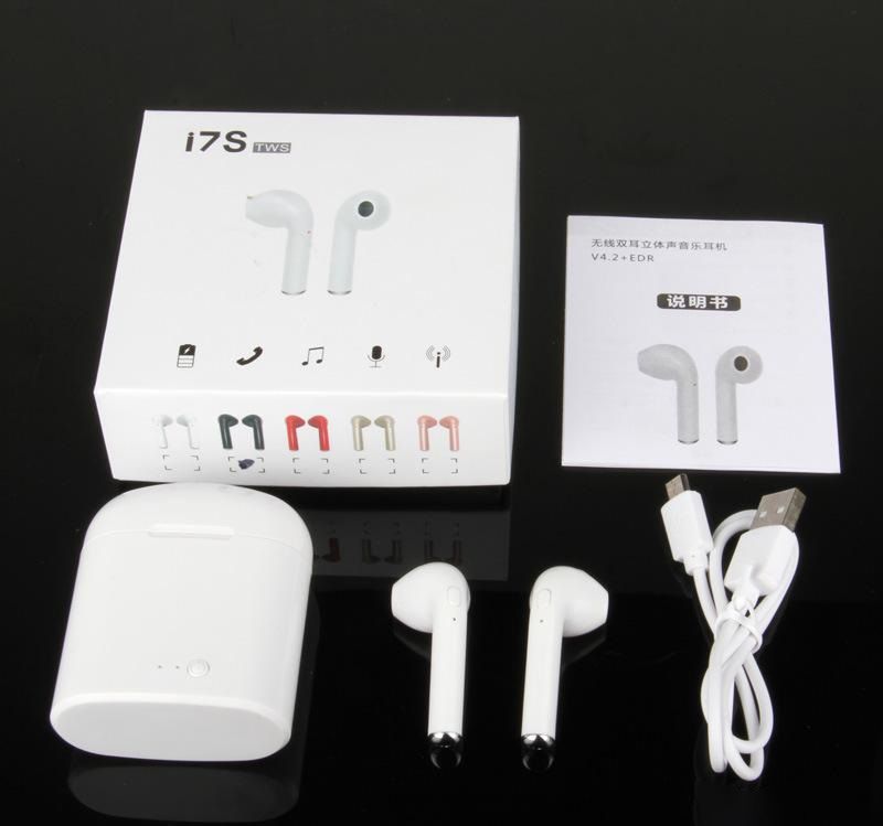 satin al i7s tws kulaklik twins kulaklik stereo apple iphone icin i7 android samsung apple 4 2 bluetooth kablosuz kulaklik ile mic sarj kutusu