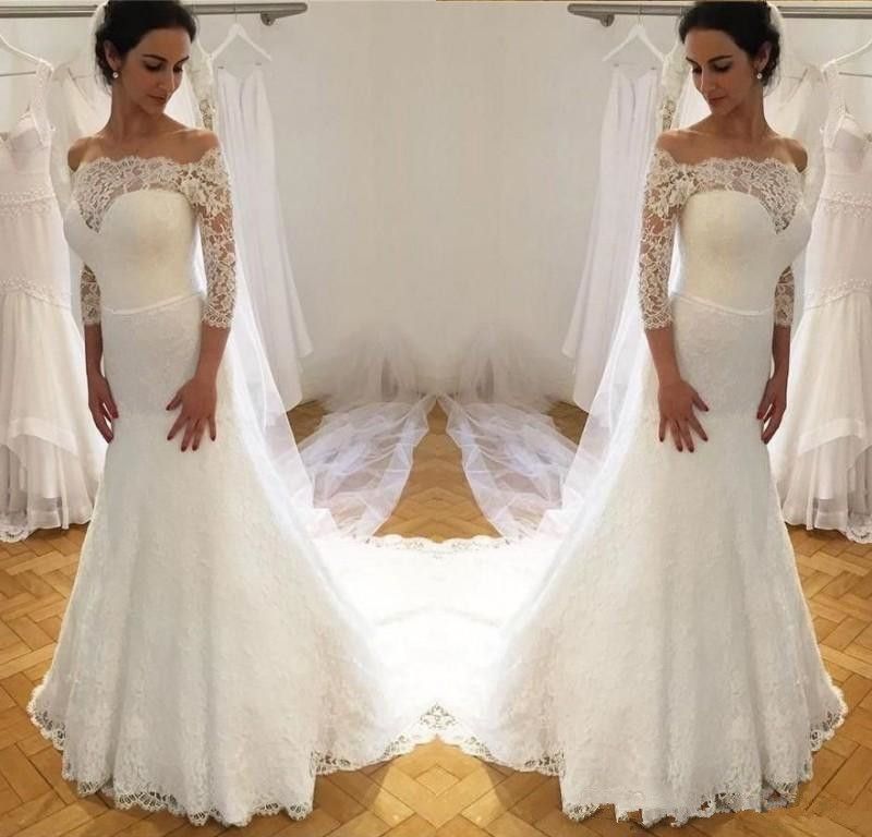 beautiful lace mermaid wedding dresses