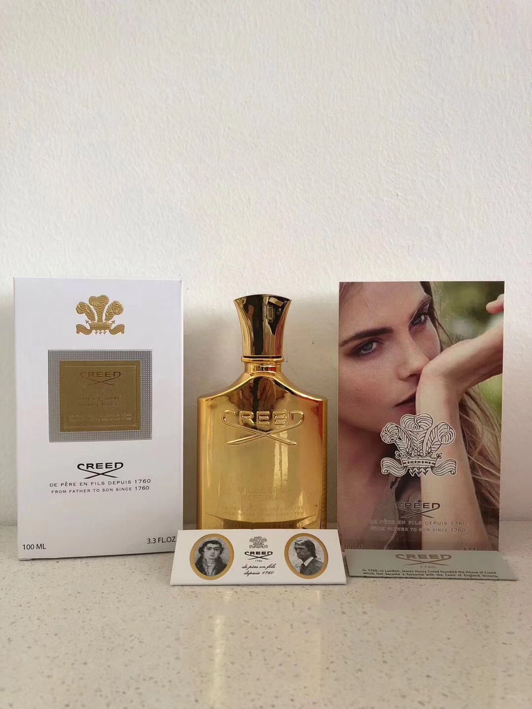 creed perfume gold bottle