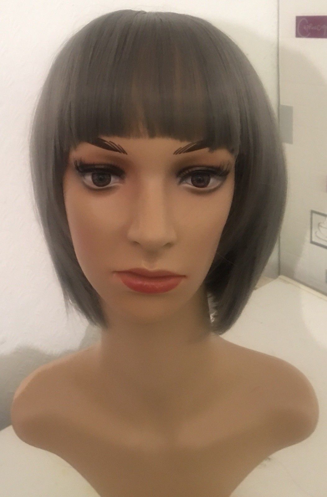 Ladies Grey Medium Face Framing Bob Fringe Style Fashion Wig Cotton Wig Cap Liner Drawstring Wig Cap From Wofa58 15 4 Dhgate Com