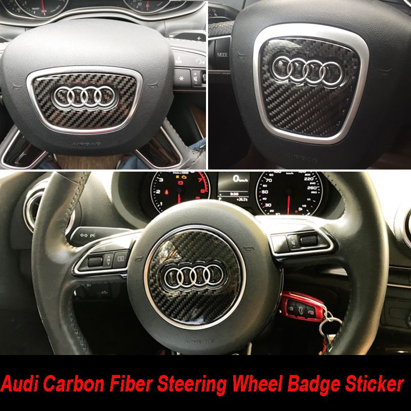 Q5 Carbon Fiber Sticker Protector per Auto Facile da installare Auto in Fibra di Carbonio del Volante Adesivo Decorativo for Audi A4L A5