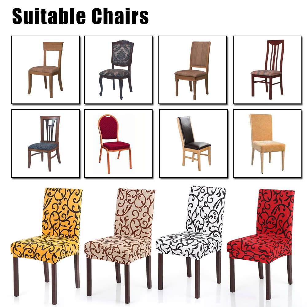 #Color 19 elástico funda para silla de comedor Spandex cubierta para silla elástica cubierta de asiento funda para oficina restaurante banquete de boda Hotel 