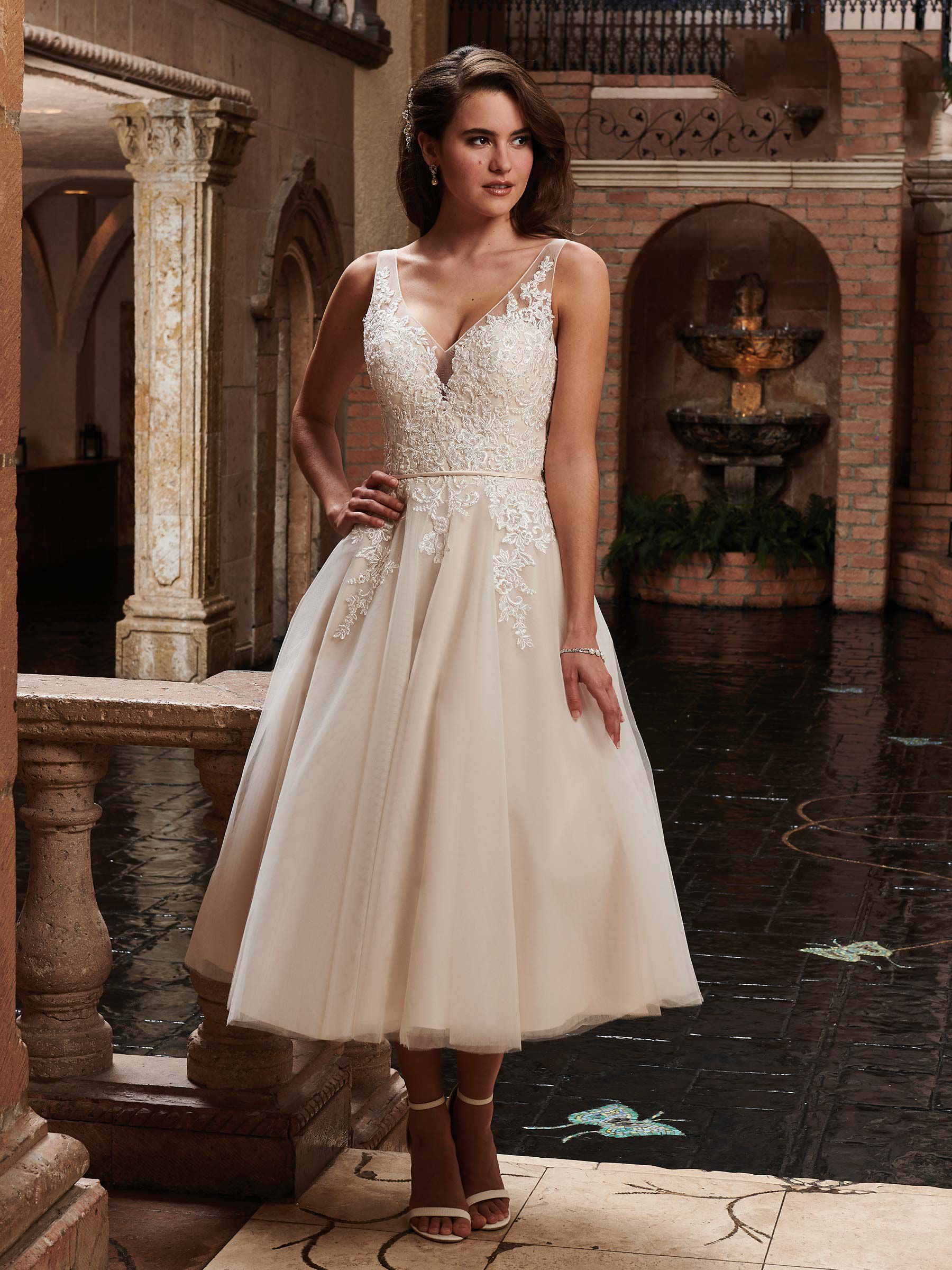 tea length wedding dress size 18