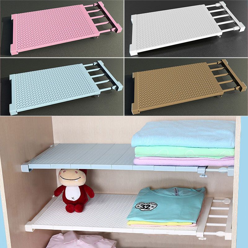 2019 Adjustable Closet Organizer Storage Shelf Wall Mount Kitchen