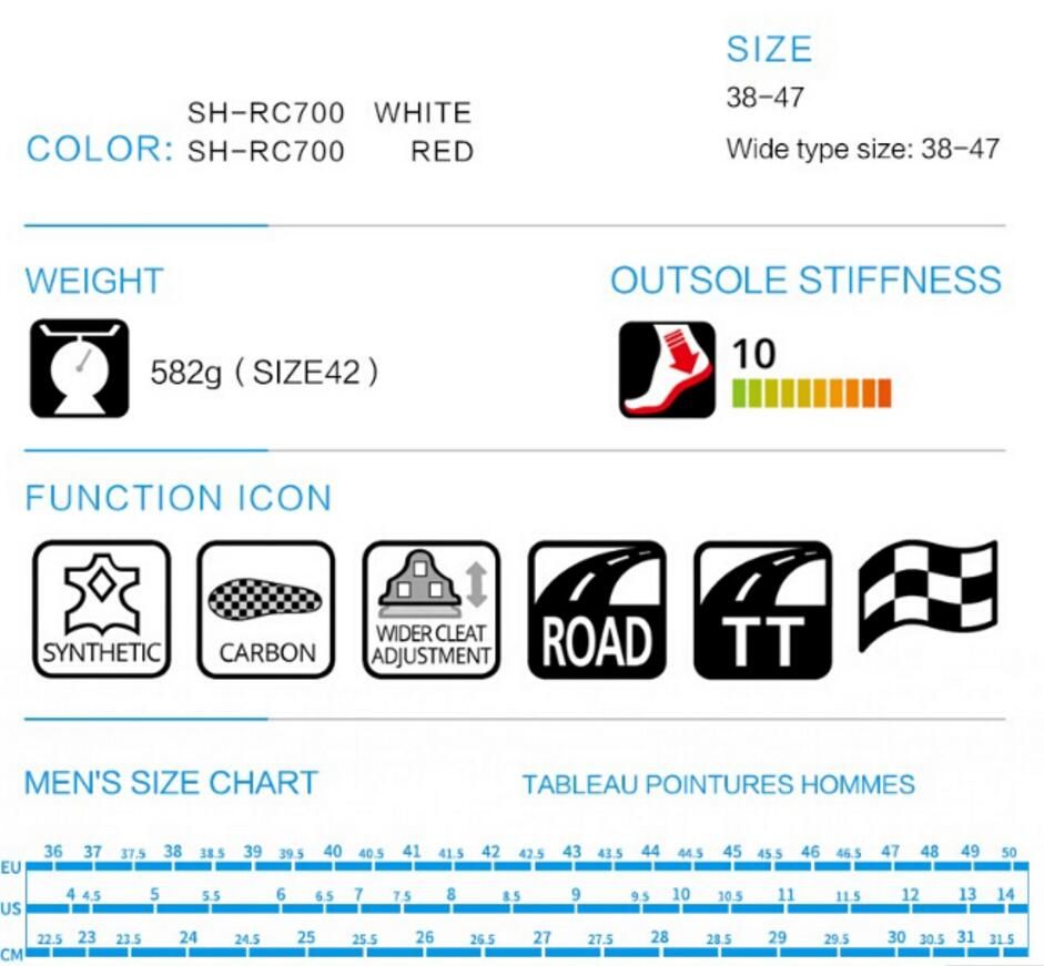 Shimano Rc7 Size Chart