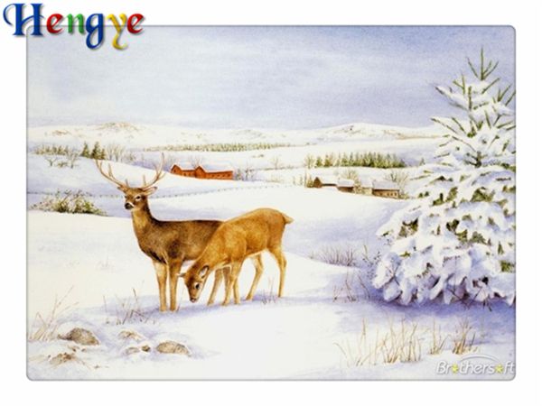 Winter Snow /& Deer 5D Diamond Embroidery Painting Cross Stitch Home Decor