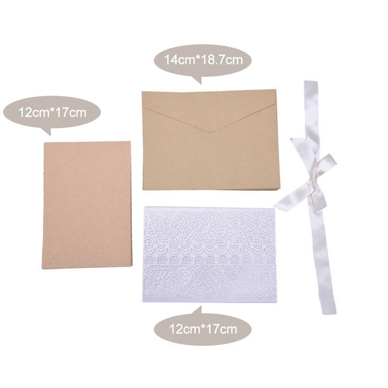 White Hollow Flower Rustic Wedding Invitations Engagement Wedding
