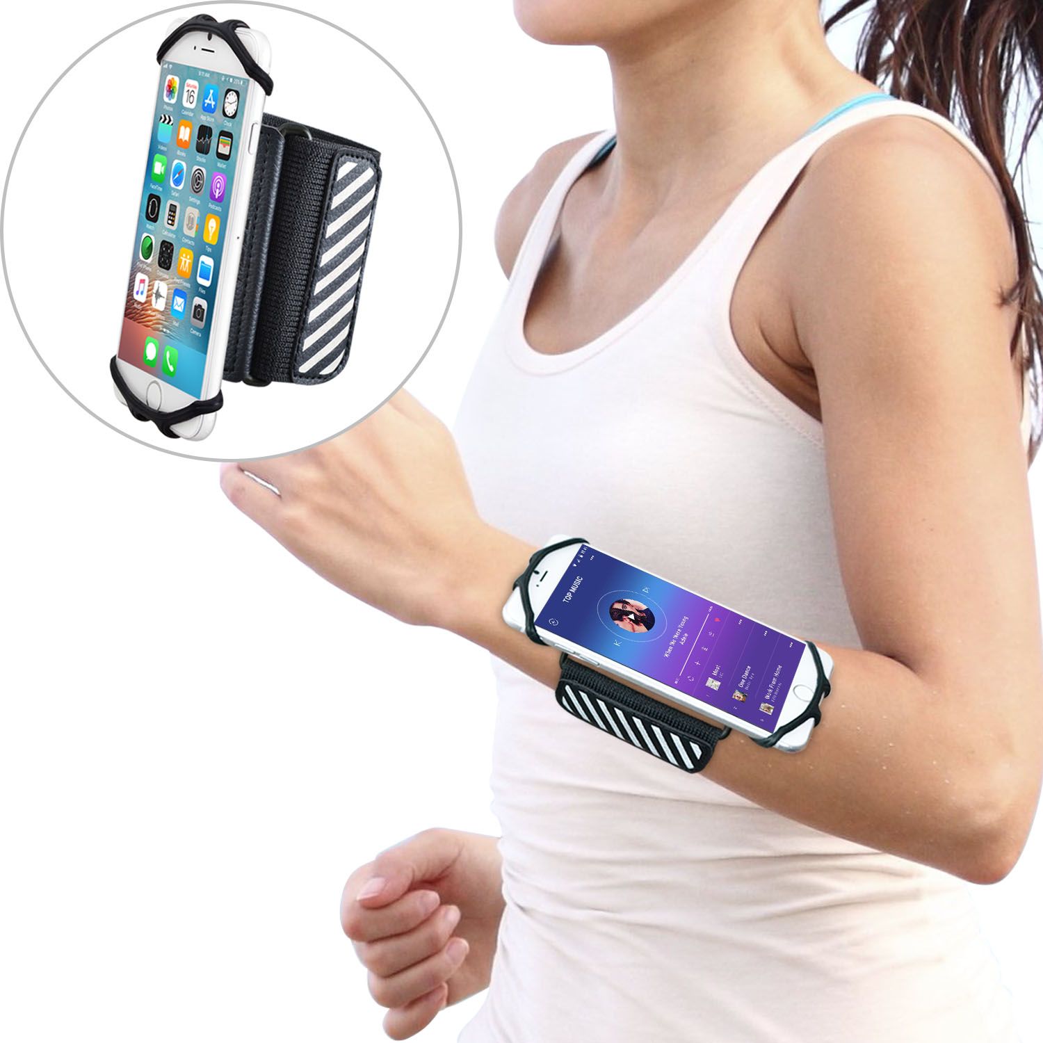 2020 Walking Wristband Forearm Band Phone Holder For 4.5 To 6 Inch