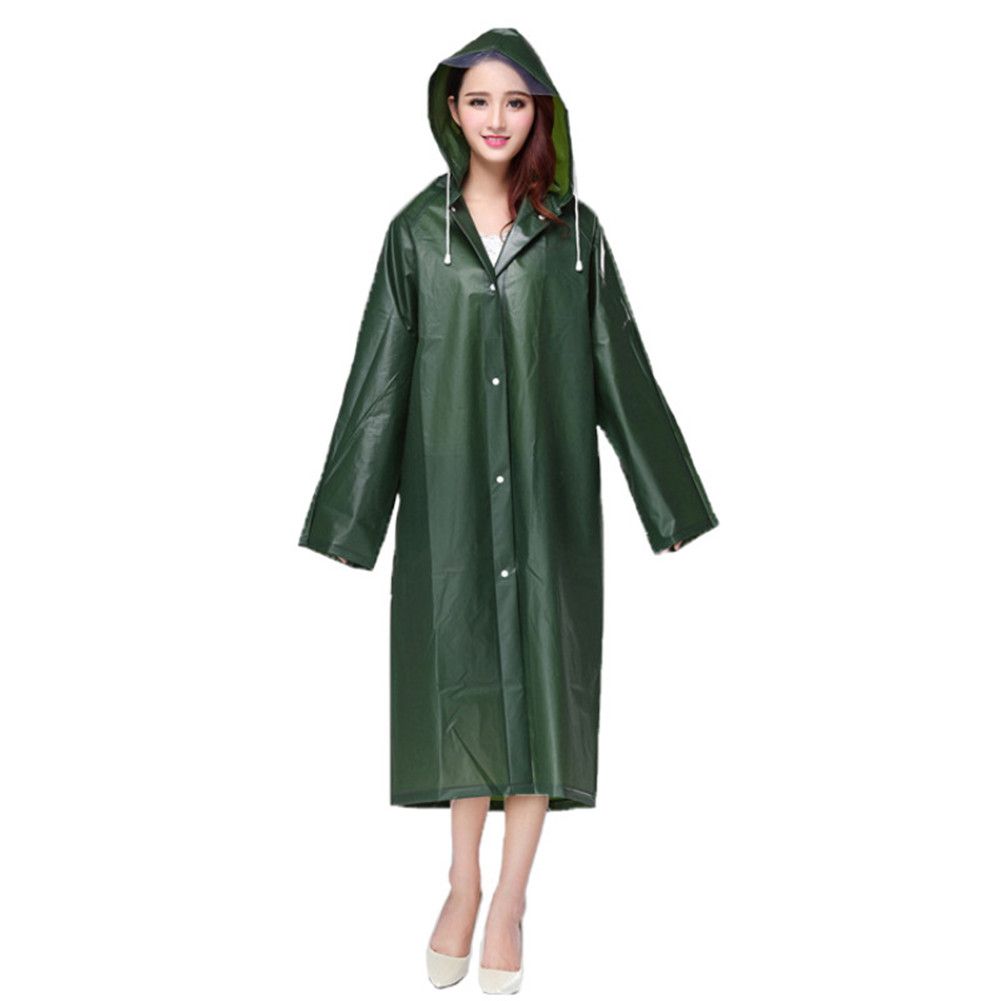 Unisex Raincoat Outdoor Long Jacket Waterproof Adult Coat Cycling EVA Rainwear