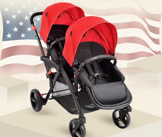 double stroller back and front