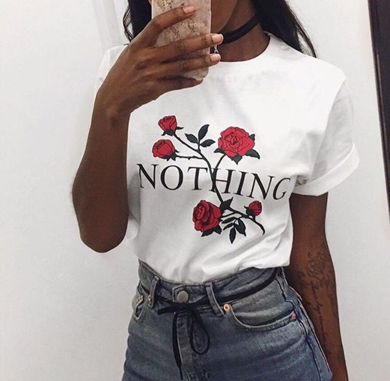 red rose printed shirt
