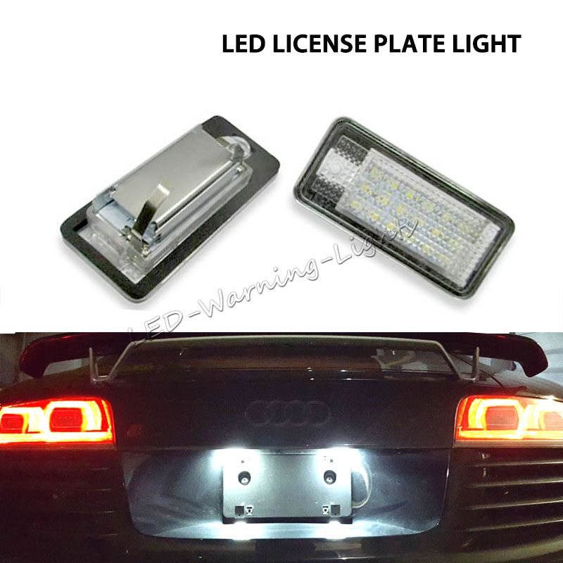 audi number plate light warning