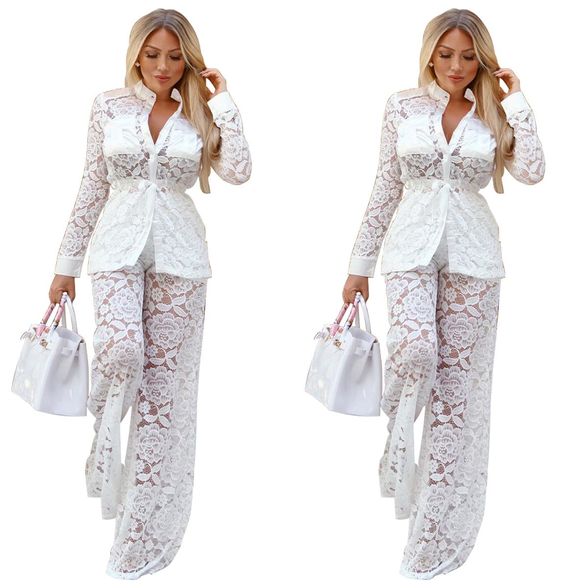 white lace pants outfit