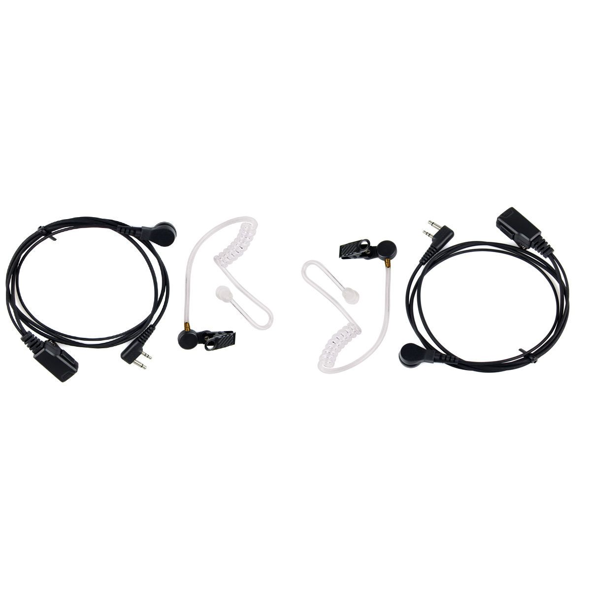 2 pin Acoustic Tube headsets Earpieces for ICOM IC-F3 IC-F3S IC-F4 IC-F10 Radios 