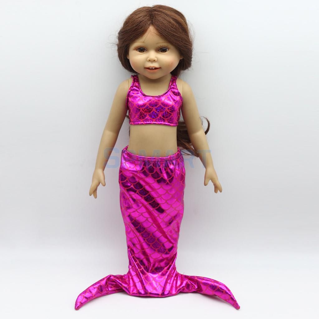 Mermaid Tail Swimsuit Swimwear Clothing Set For 18 American Girl My Life Journey Our Generation Dolls Accessories 18 Doll Clothes And Accessories