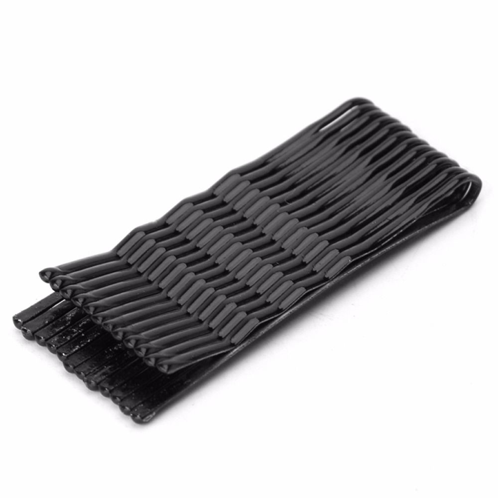 New Black Wave And Flat Type Invisible Hair Clips Flat Top Bobby