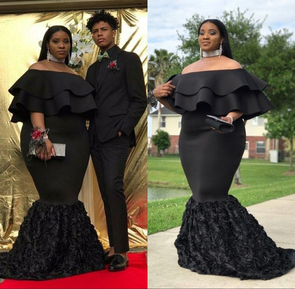 off the shoulder plus size prom dress