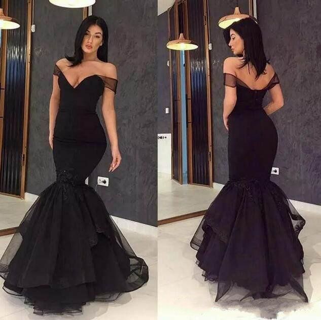 black mermaid prom dresses 2019