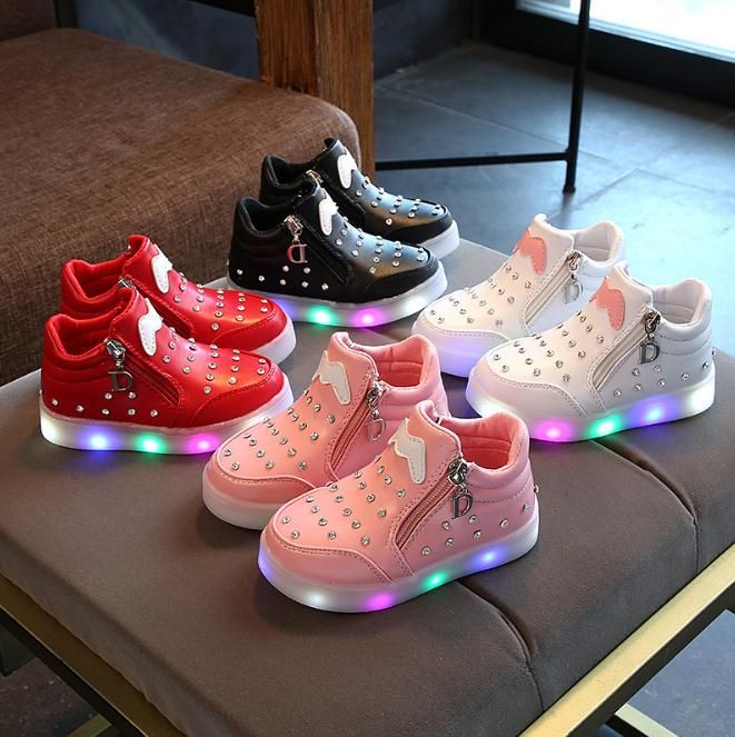 Meisjes sneaker meisjes kinderen led-schoenen lichtgevend met lichten  sneaker lente herfst schoenen kinderen peuter baby