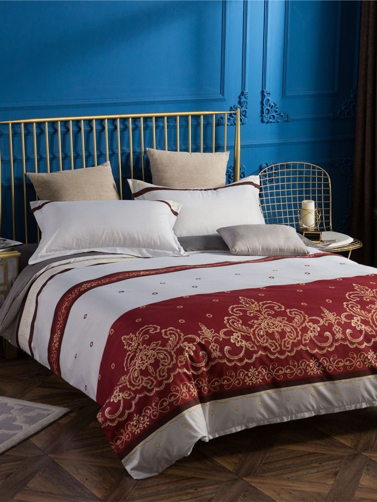 Bedding Set Double Size Simple Elegant Bohemia Style Cozy Soft